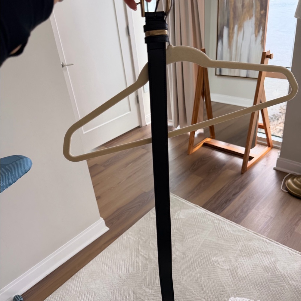 Sezane Black Leather Belt